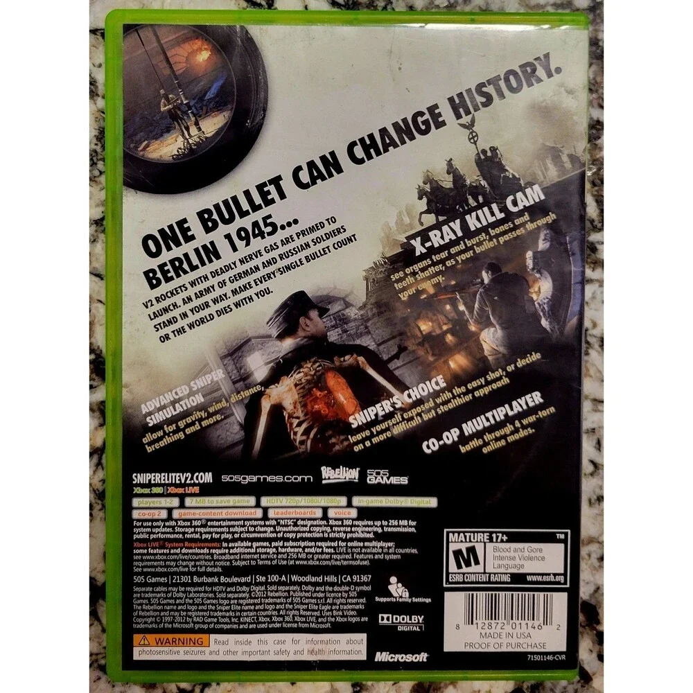 Microsoft Xbox 360 sniper elite